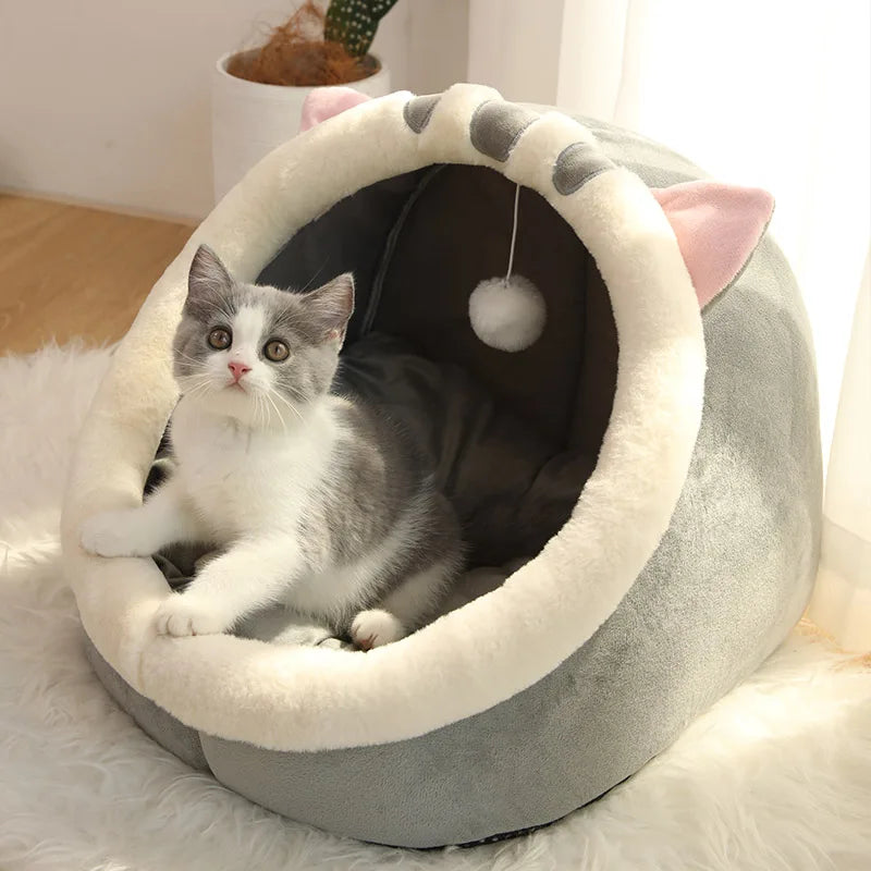 Premium Foldable and Washable Deep Sleep Cat Bed - Versatile Pet Sleeping Mat and Cave for Small Dogs and Cats